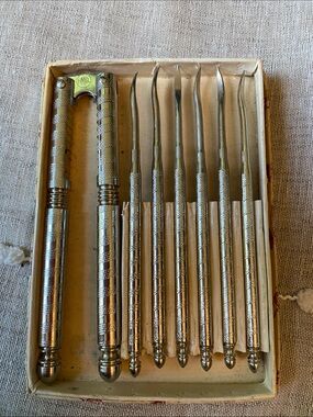 Vintage HMQ Nutcracker and Seafood picker set in original box